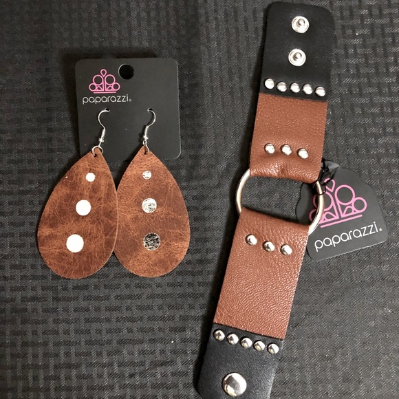 Leather and suede set